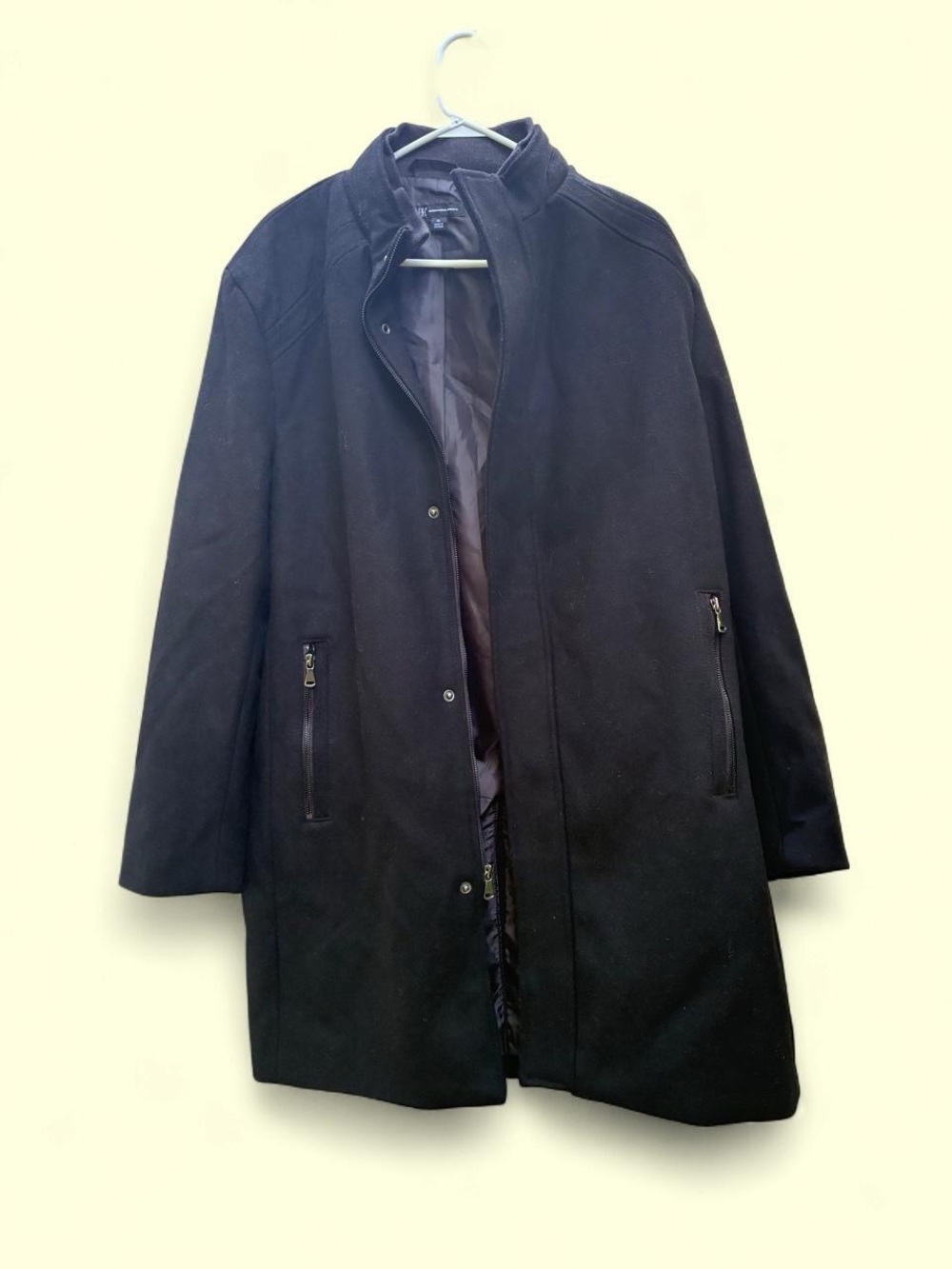 INC International Concepts Men's Black Trench Coat